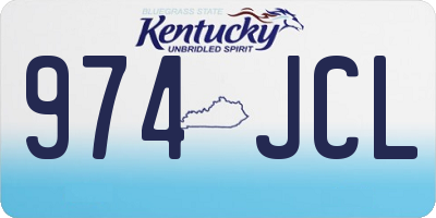 KY license plate 974JCL