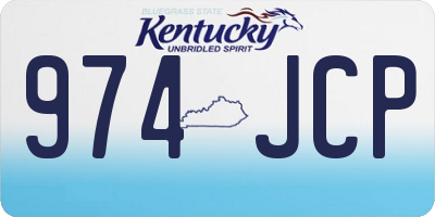 KY license plate 974JCP