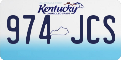 KY license plate 974JCS