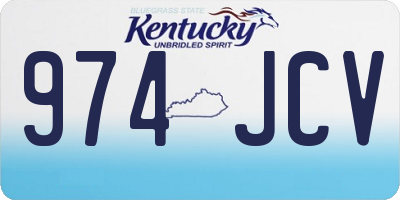 KY license plate 974JCV