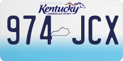 KY license plate 974JCX