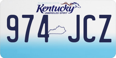 KY license plate 974JCZ