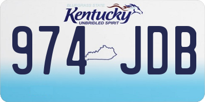 KY license plate 974JDB