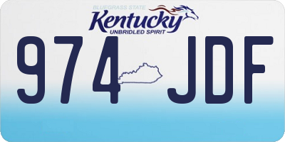 KY license plate 974JDF