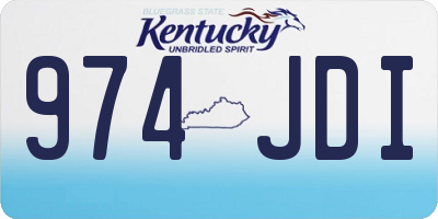 KY license plate 974JDI