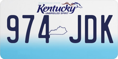 KY license plate 974JDK