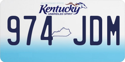 KY license plate 974JDM