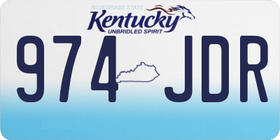 KY license plate 974JDR