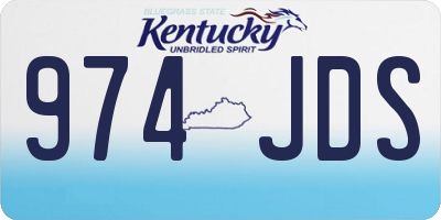 KY license plate 974JDS