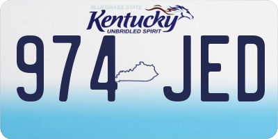 KY license plate 974JED