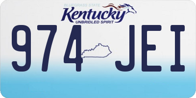KY license plate 974JEI
