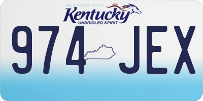 KY license plate 974JEX