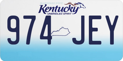 KY license plate 974JEY