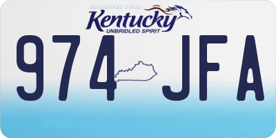 KY license plate 974JFA