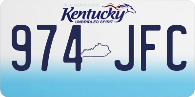 KY license plate 974JFC