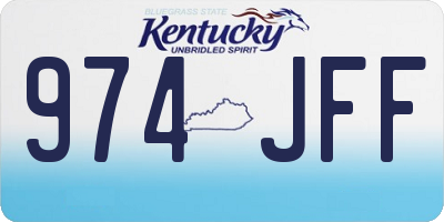 KY license plate 974JFF