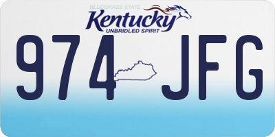 KY license plate 974JFG