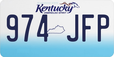 KY license plate 974JFP