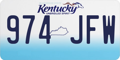 KY license plate 974JFW