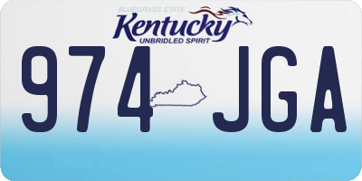 KY license plate 974JGA