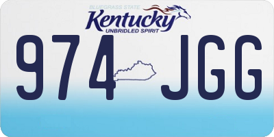 KY license plate 974JGG