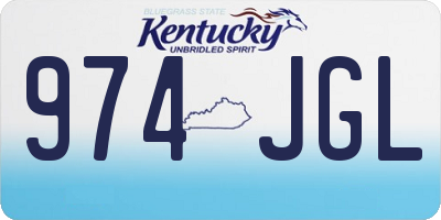 KY license plate 974JGL