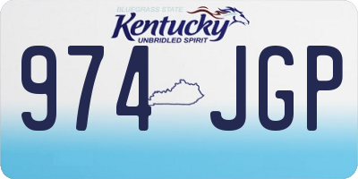 KY license plate 974JGP