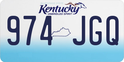 KY license plate 974JGQ