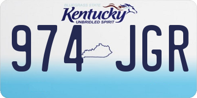 KY license plate 974JGR