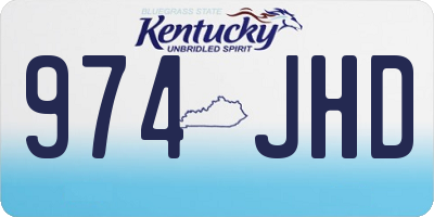 KY license plate 974JHD