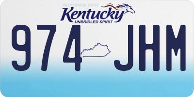 KY license plate 974JHM