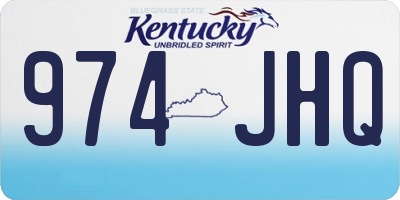 KY license plate 974JHQ