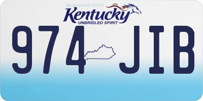 KY license plate 974JIB