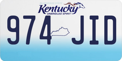 KY license plate 974JID