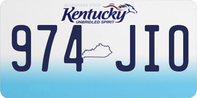 KY license plate 974JIO