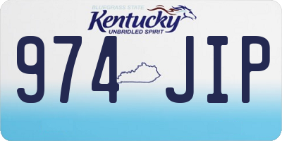 KY license plate 974JIP