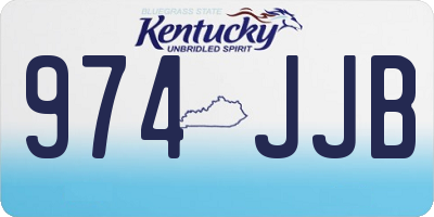 KY license plate 974JJB