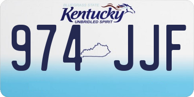 KY license plate 974JJF