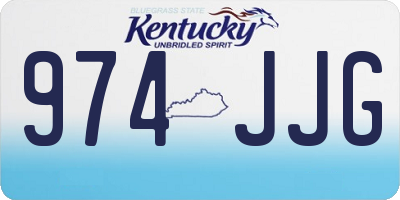 KY license plate 974JJG