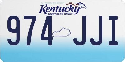 KY license plate 974JJI