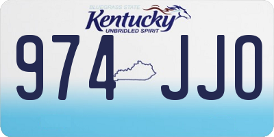KY license plate 974JJO