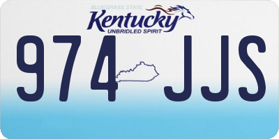 KY license plate 974JJS