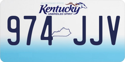 KY license plate 974JJV