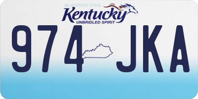 KY license plate 974JKA