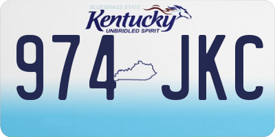 KY license plate 974JKC
