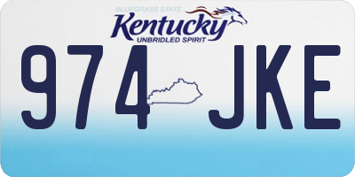 KY license plate 974JKE