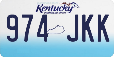 KY license plate 974JKK