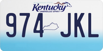 KY license plate 974JKL
