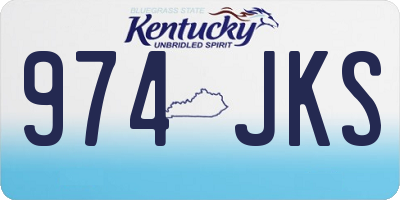 KY license plate 974JKS