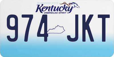 KY license plate 974JKT